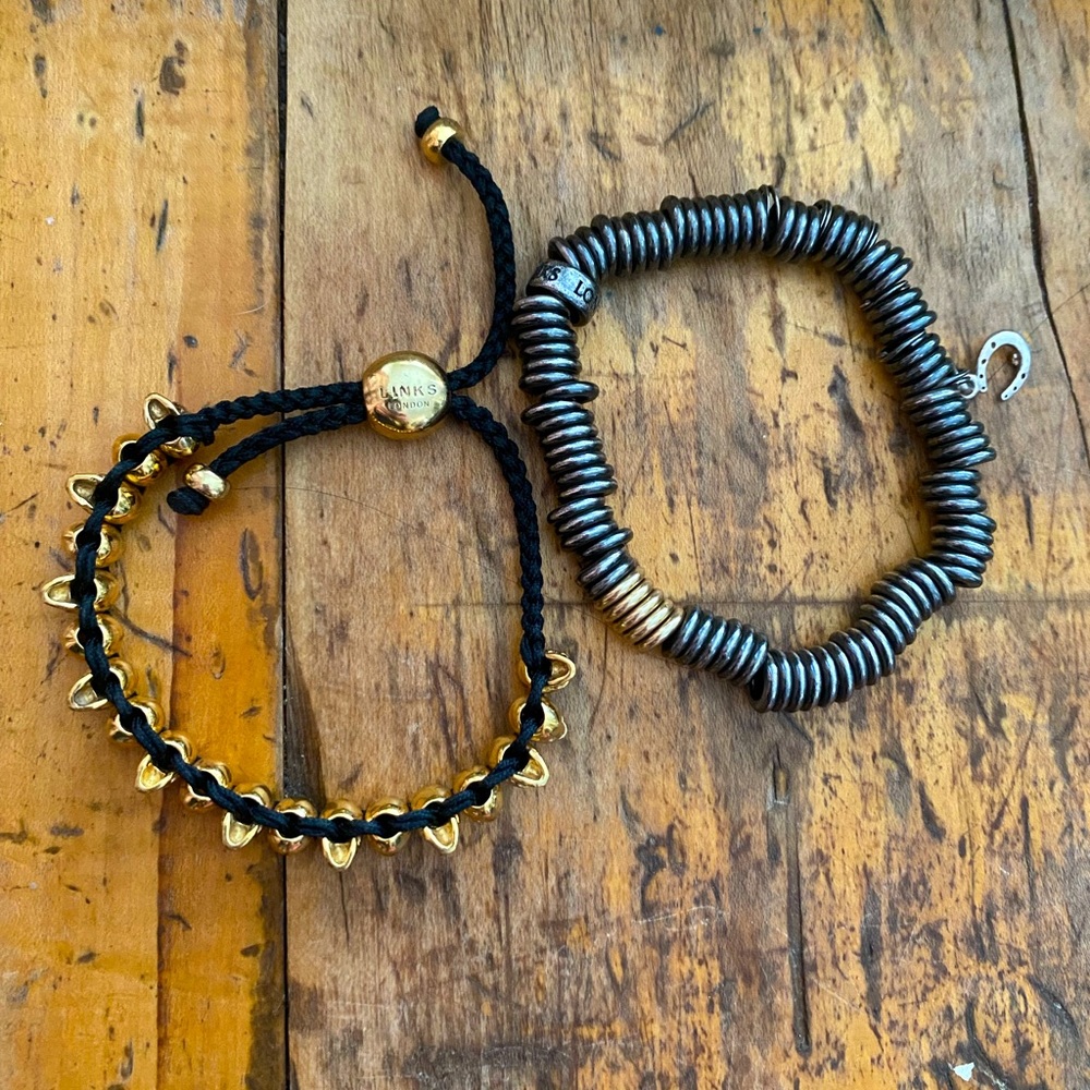 Links of London stack - gold,silver, rhodium